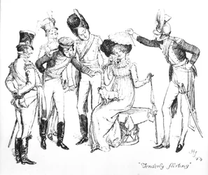 „Czule flirtuje”, ilustracja z „Dumy i uprzedzenia” Jane Austen, wydanie z 1894 r.